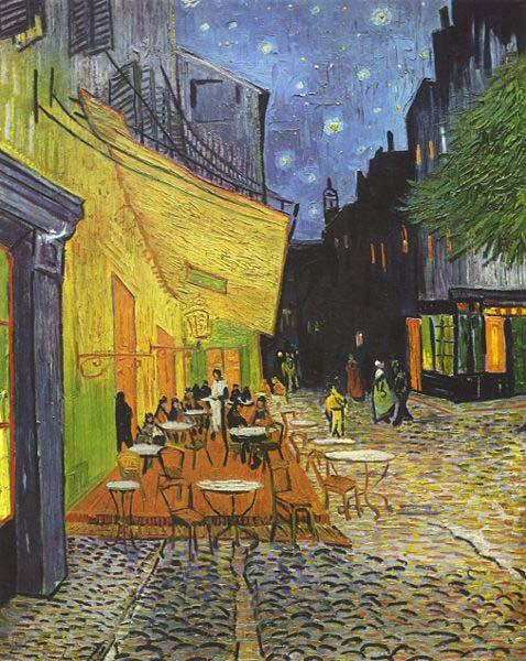 Vincent Van Gogh The CafeTerrace on the Place du Forum, Arles, at Night September France oil painting art